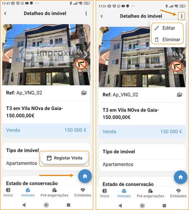 App Gimob- Visita e editar