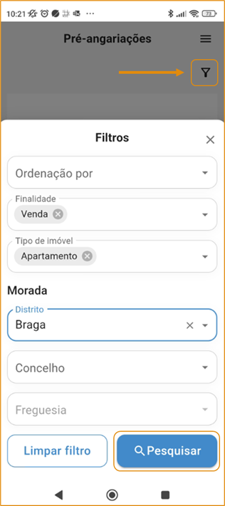 App Gimob- Pré-angariações_filtro