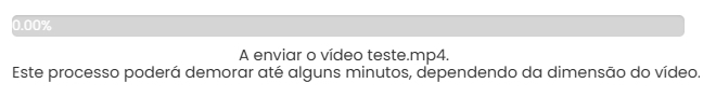 Notificação de upload em progresso.